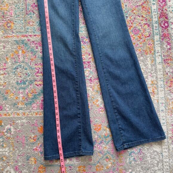 Pilcro Anthropologie Polished Mid Rise Blue Dark Wash Full Length Bootcut Jeans - Picture 9 of 15